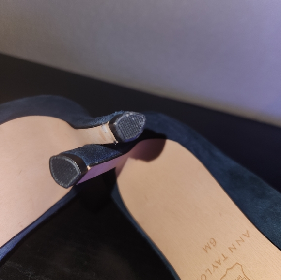 Ann Taylor Azra Cherry Embroidered Suede Pumps - Picture 4 of 8